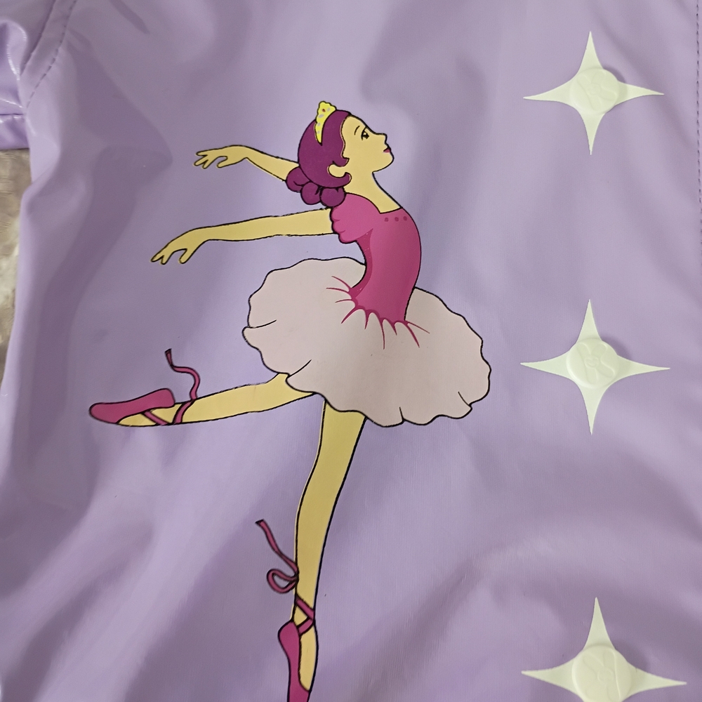Kidorable Purple and Pink Ballerina Raincoat - Picture 5 of 10